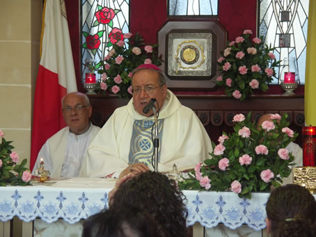 B8 Bishop Cauchi during the Homily