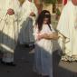 E4 young girl showers the street with petals