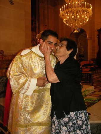 J5 Proud Nanna Camilleri kisses her grandson Deacon Anthony Bajada