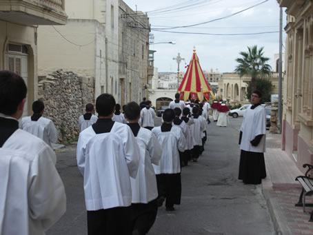 C6 In procession down Triq Spiera