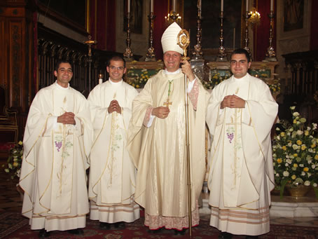 O2 Bishop with the three new priests