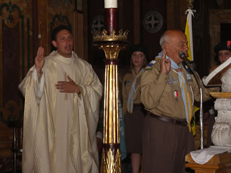 C5 Group Scout Leader Vincent Vella renews Scout Promises