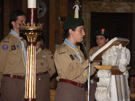 B2 Scout Kimberley Borg Marks reads First Lesson and Psalm 