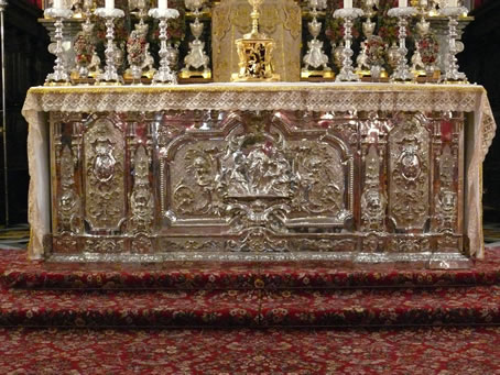 A6 Silver altar frontal in Rabat Malta