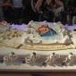 I2 The cake -  beautiful work of art pity being cut up in pieces