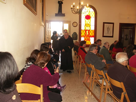 A2 H.L. Bishop Cauchi arrives at the Chapel