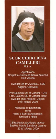 A1 Suor Cherubina Camilleri OSA