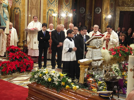 F3 Club Secretary reads prayers of the faithful