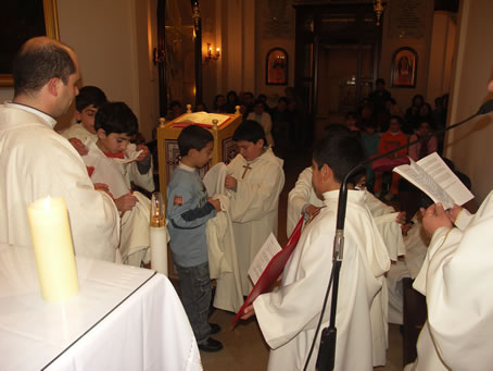 B2 Putting on the habit of altar boys