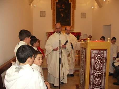 A5 can John Sultana calls the three new altar boys