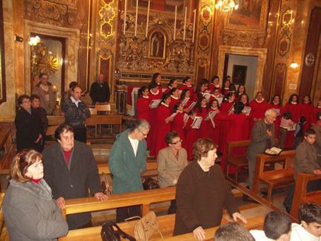 F3 Singing Hymns during Holy Communion