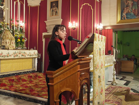 C2 Nativitas Chorister singing the Psalms