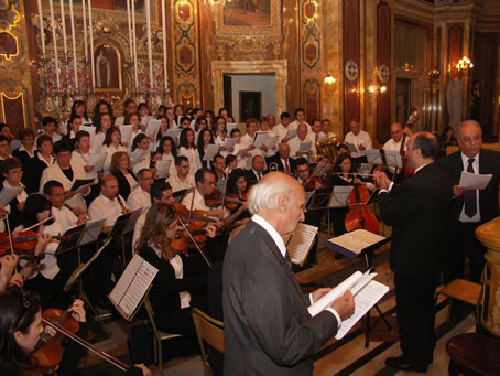 A4 Choir, orchestra, soloists, Director Mr Ronald Camilleri