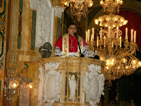 C3 Can Joseph Sultana delivering the Novena Sermon