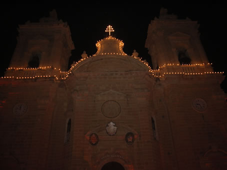 H9 Illuminated Church facade