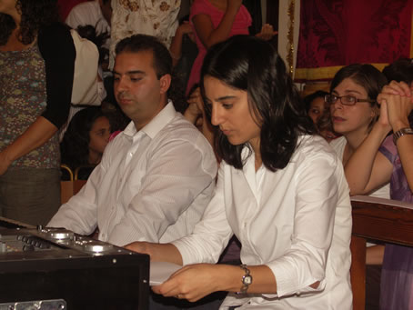 F7 Organist Antoine Theuma and Choir Director Nathalie Attard