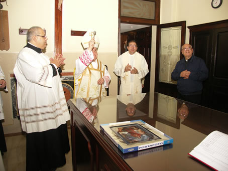 G6 Blessing new stained glass window