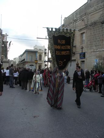 J2 Banner heralding the Passion of Jesus