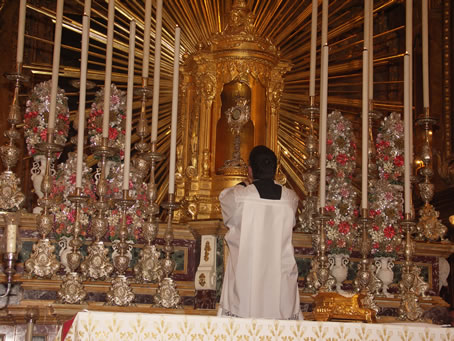 A1 Seminarian opens the Rotating Tabernacle (Gilandra)