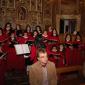 A3 Mrs Grace Vella directing Choir Voci Angeliche  as celebrants leave the Sacristy