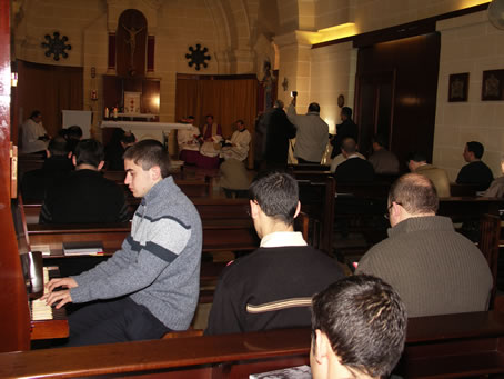 D3 Seminarian Mario Curmi on the organ