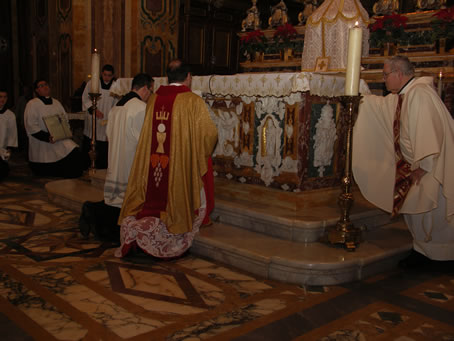 A3 Kneeling in front of High Altar