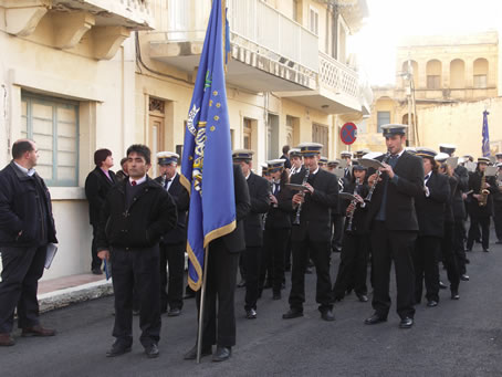 A2 S Marija Band marchs along Triq il-Forn