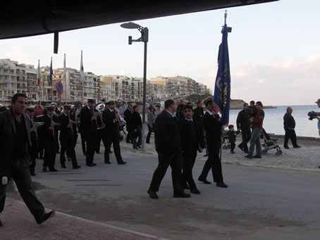 B5 S Marija Band marches down the Promenade