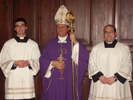 I9 Bishop with the two new Lector Ministers