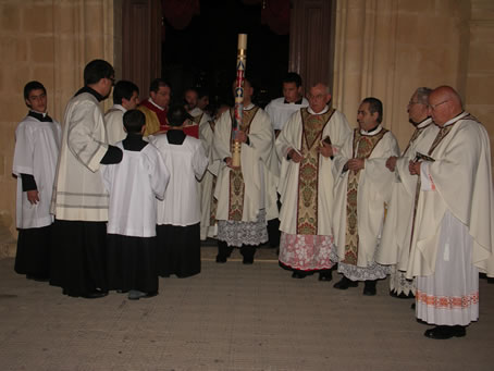 A2 On Church Parvis with 2010 Paschal Candle