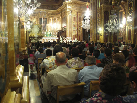 Congregation in the nave