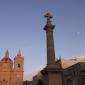 062 Church, Cross in Square and moon on right