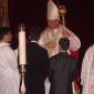 065 Young boy receives the Sacrament of Confirmation