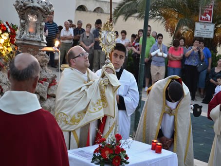 113 Fr Mark imparting Blessed Sacrament benediction