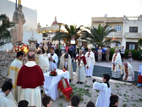 114 Fr Mark imparting Blessed Sacrament benediction