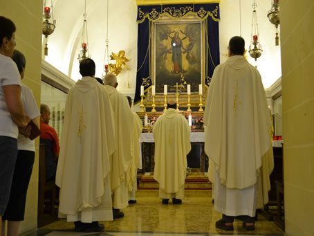 076 Praying in the Chapel of the apparition