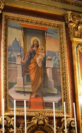 009 Painting of St Joaeph over altar dedicated to him