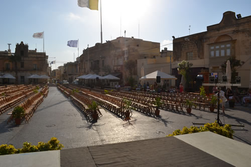 001 Victory Square with chairs ready for reception