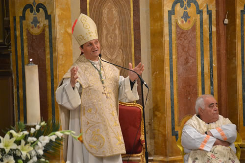 DSC_0053 H.L. Bishop Mario Grech delivers the Homiluy