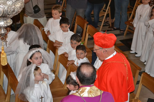 69 Meeting children who recently received their First Holy Communion