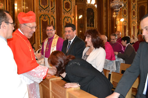 37 Local Councillor Ms Maria Grima welcomes the Cardinal