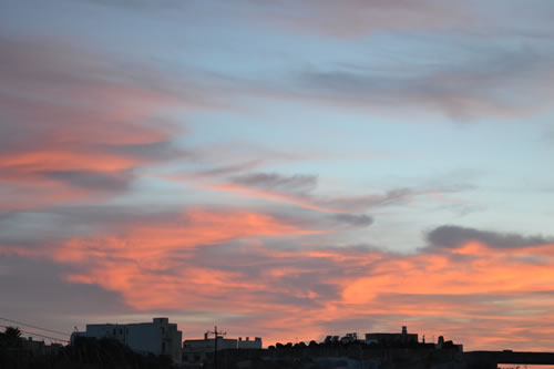 DSC_0002 Red sunset augurs well for festa day