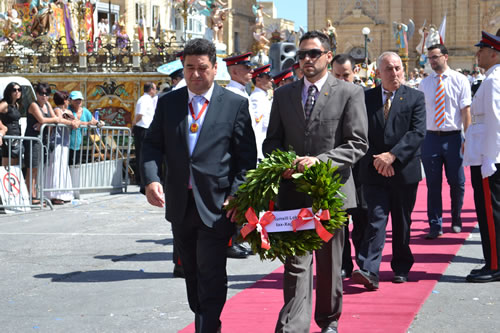 DSC_0547 Wreath laying - Xaghra Local Council