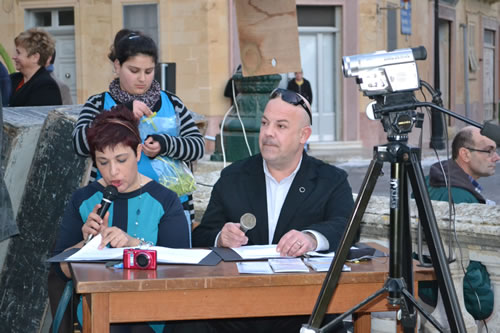 DSC_0003 Commentators Georgette Bajada and Tony Grech