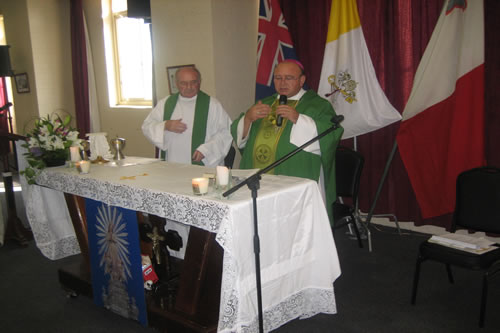 01 Bishop Bonello Celebrating Mass with Mgr Emanuel Bonello