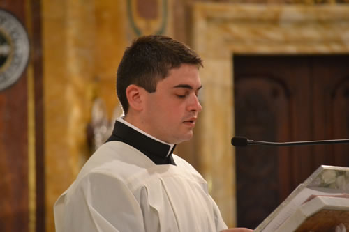 DSC_0118 Seminarian Mario Curmo singing the Psalms