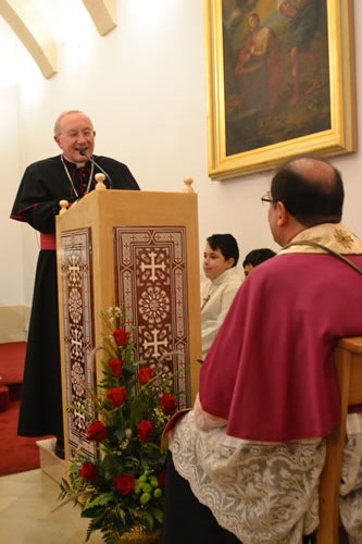 DSC_0026 Mgr Aldo Cavalli''s reply to Rector's address