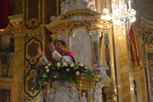 DSC_0063 Can Michael Galea delivering the last Novena sermon