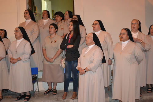 DSC_0125 Franciscan Sisters singing the Salve Regina