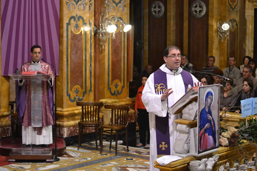 DSC_0134  Archpriest with Church notices